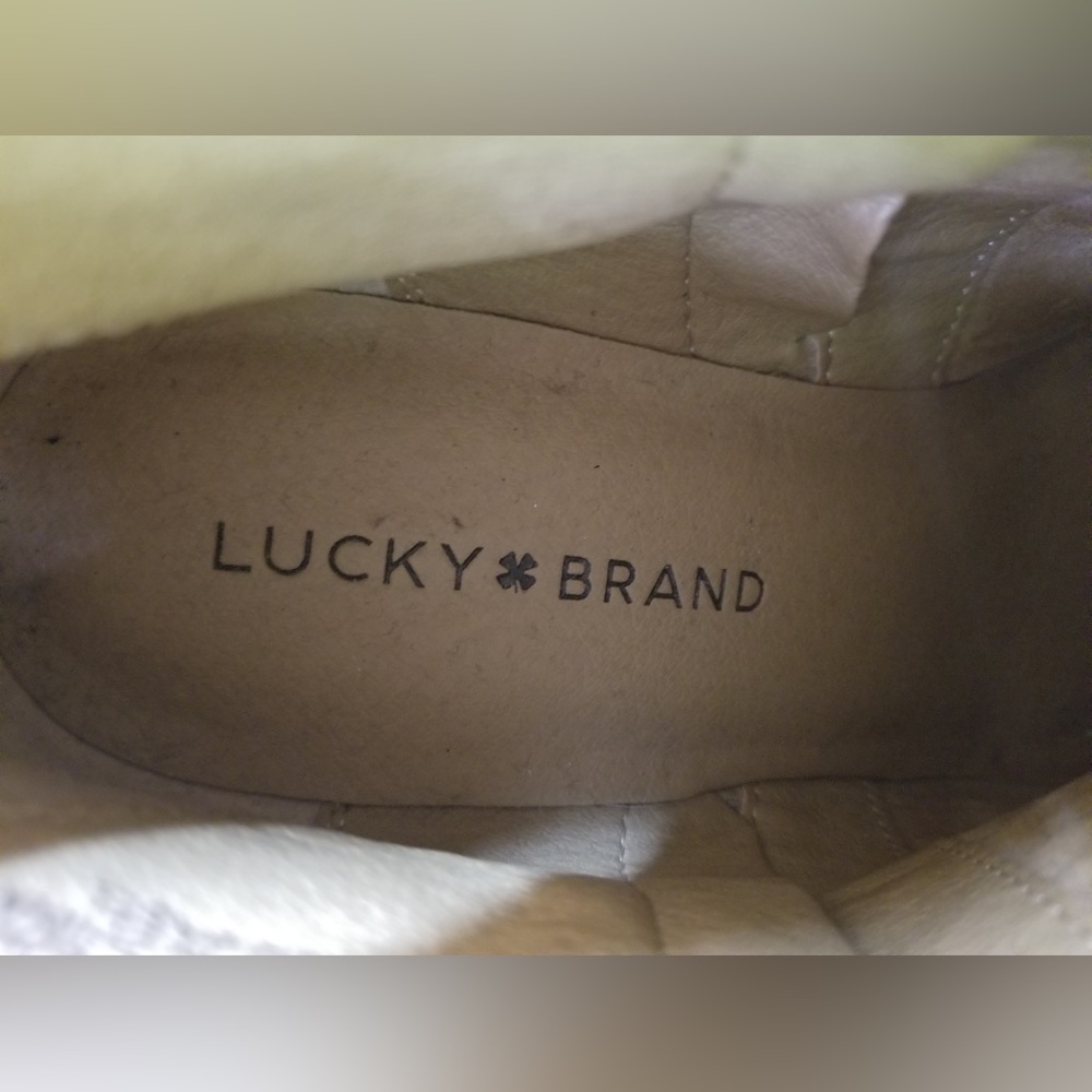 Lucky Brand Leather Leopard Booties/ Boots Size 7 - Picture 7 of 10